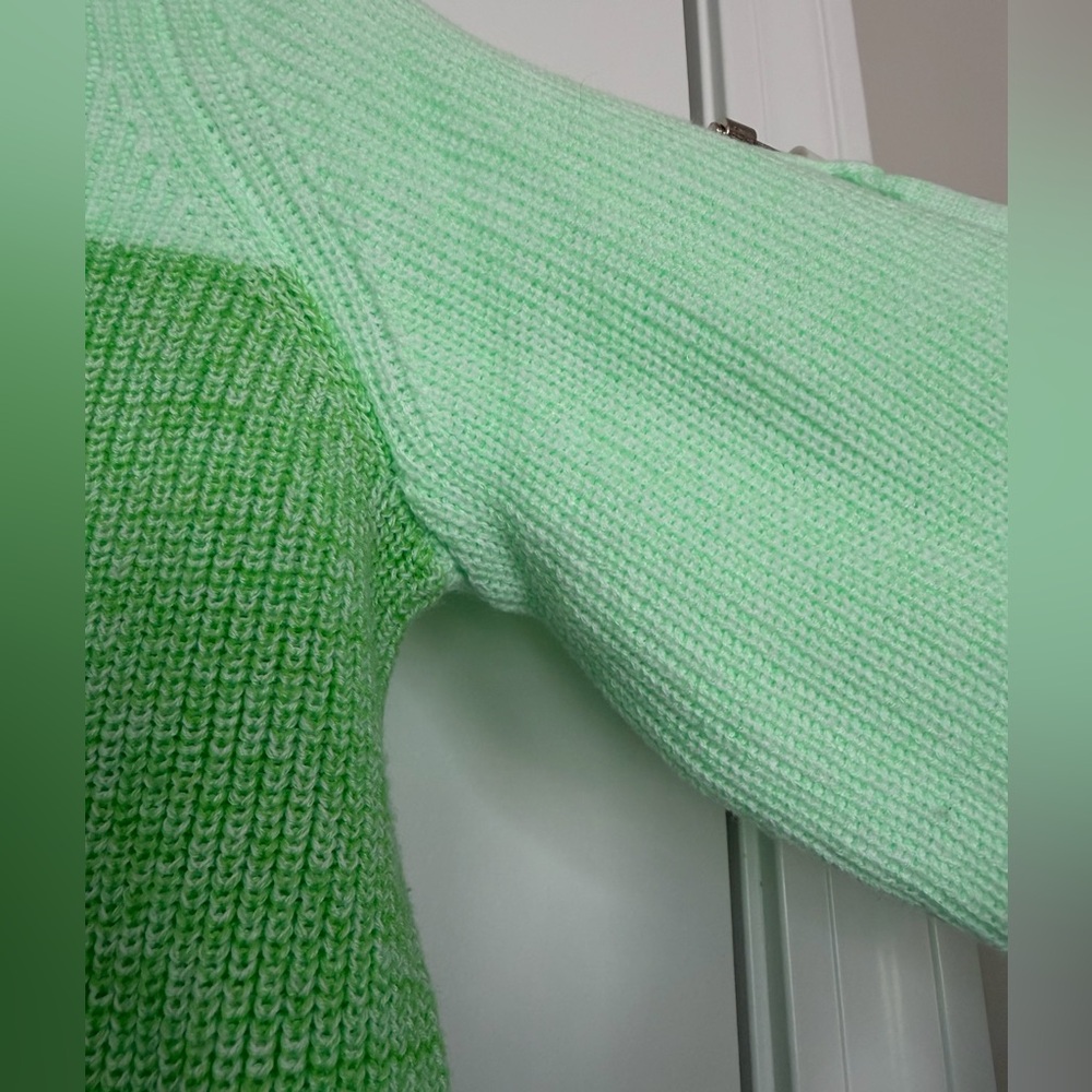 Lilly Pulitzer Cortina sweater in Agave Green Marled Ombré size L - Picture 4 of 10